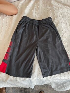 Xersion Black Shorts with Red Side Panels